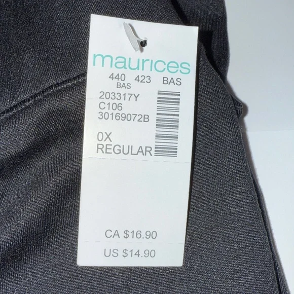 Maurices Ultra Soft High Waist Leggings Size 0X Black Regular Loungewear Comfy - Picture 3 of 6